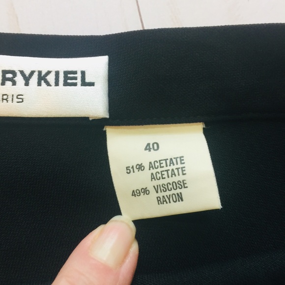 SONIA RYKIEL Paris Black Mini Skirt 40 (US 8) EUC - Picture 6 of 9